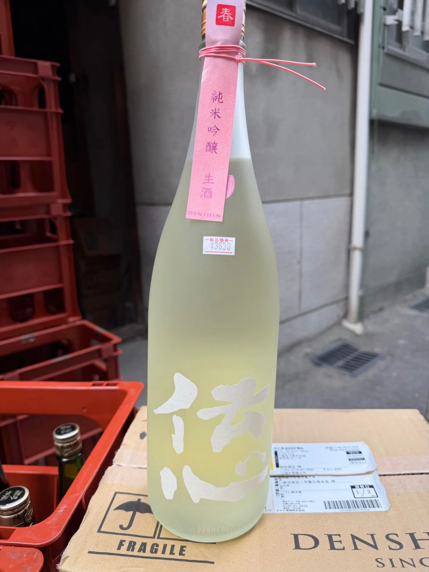 福井県　一本義久保本店　伝心　春　純米吟醸　無濾過生酒　1800ml 